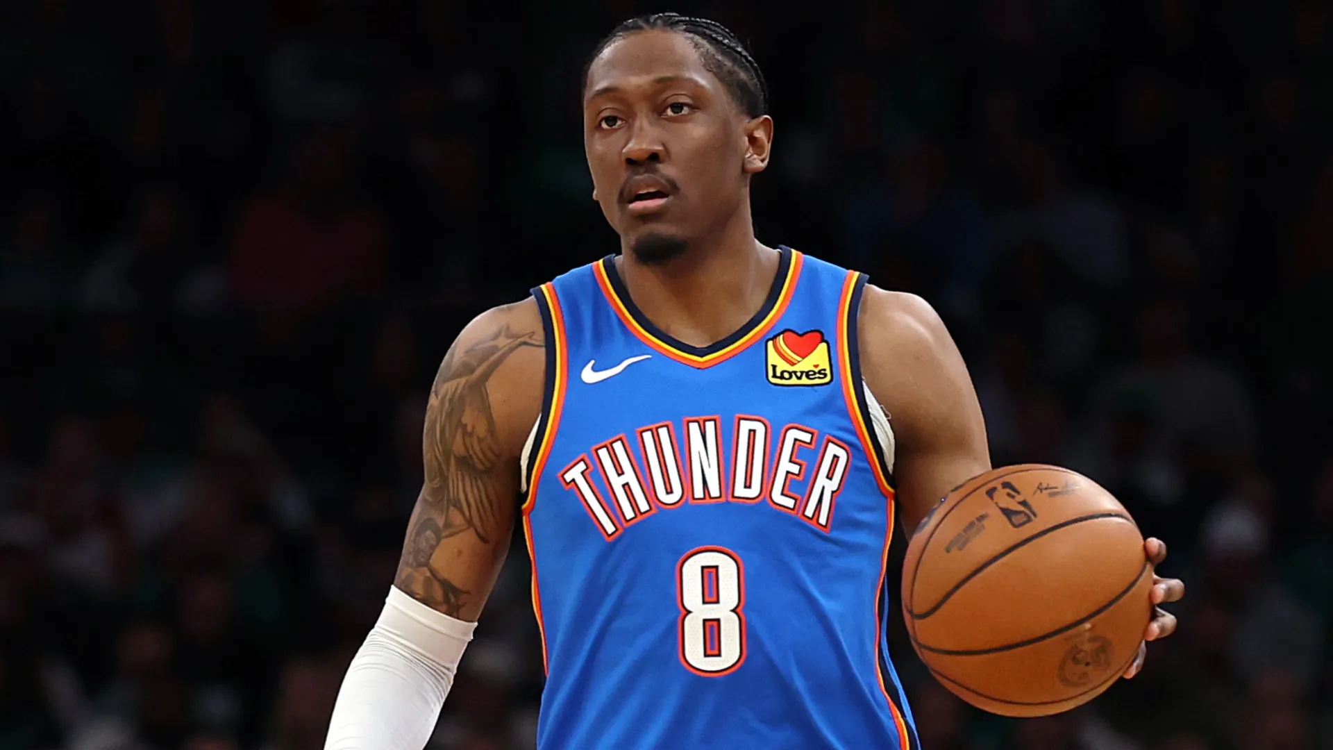 Jalen Williams #8 of the Oklahoma City Thunder