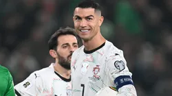 Cristiano Ronaldo of Portugal reacts.