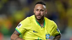 Neymar Jr. of Brazil celebrates after scoring.