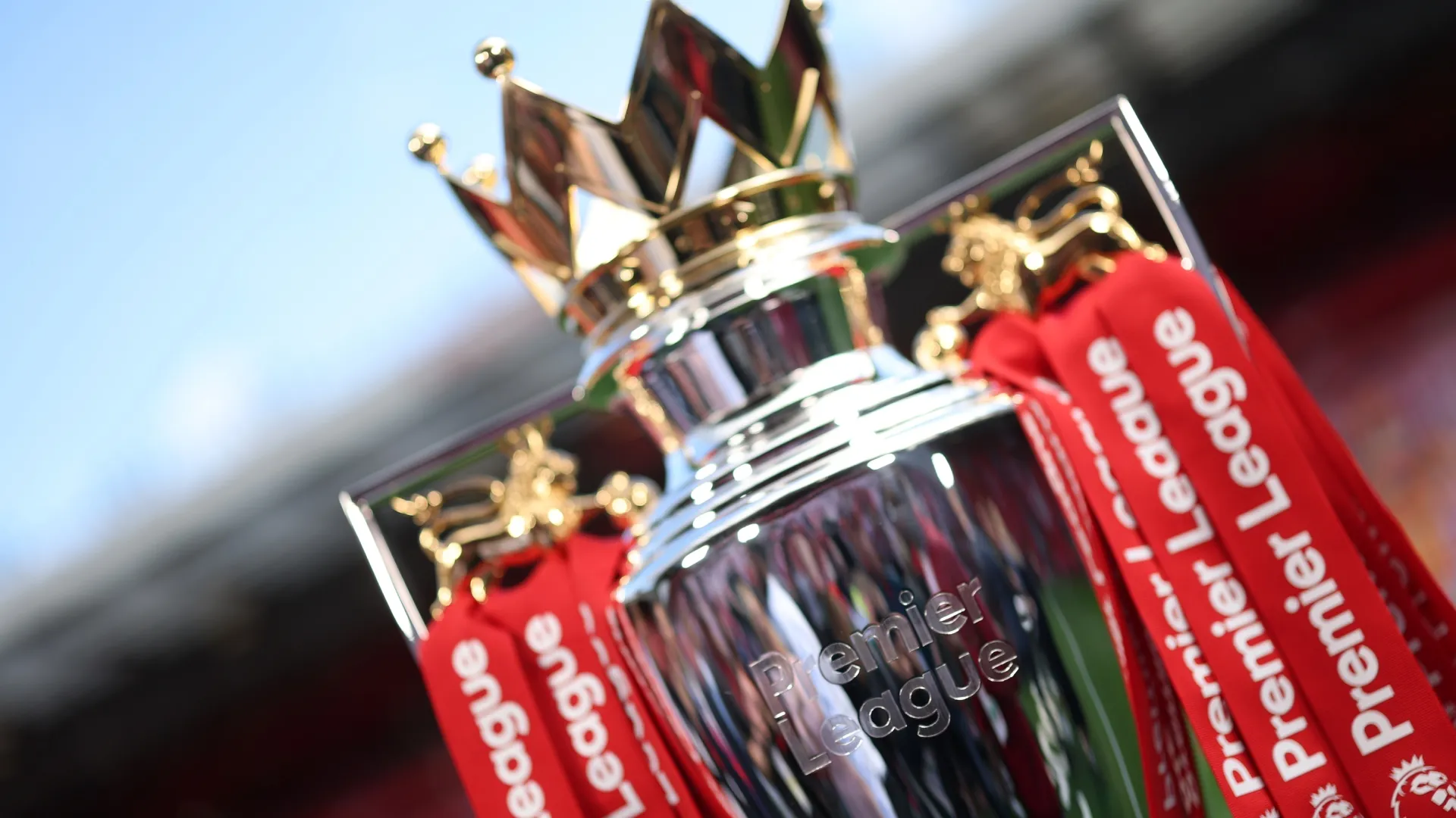 A detailed view of the Premier League trophy in 2025 (Source: Carl Recine/Getty Images)