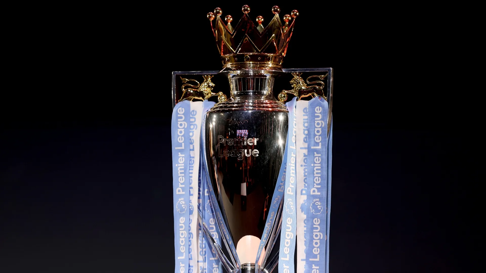 A detailed view of the Premier League trophy during the Premier League Hall of Fame 2024 Inductions event (Source: Tom Dulat/Getty Images for Premier League)