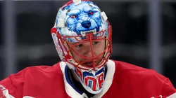 Jakub Dobes #75 of the Montreal Canadiens.
