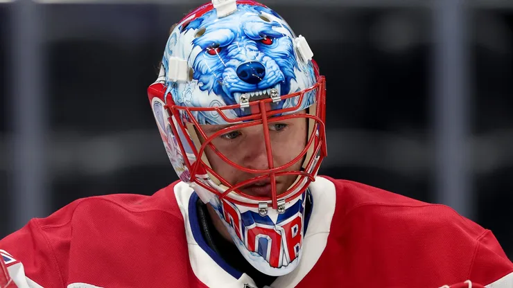 Jakub Dobes #75 of the Montreal Canadiens.