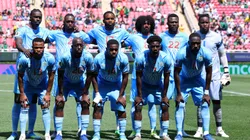 Players of Congo DR pose for a team photo.