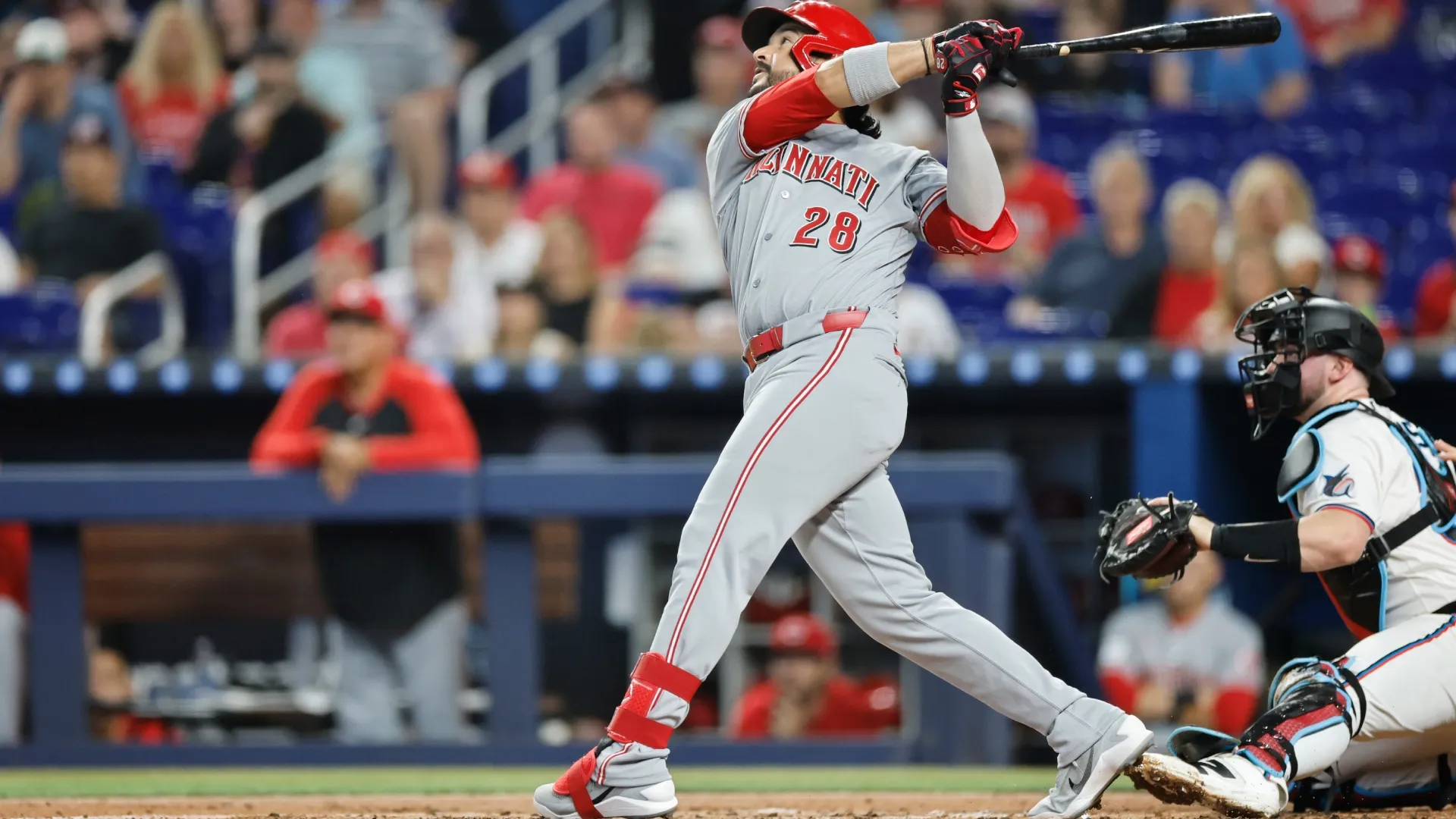 Eugenio Suarez begins a rehab assignment with Triple-A Louisville. Carmen Mandato/Getty Images