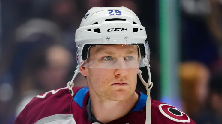 Nathan MacKinnon #29 of the Colorado Avalanche.