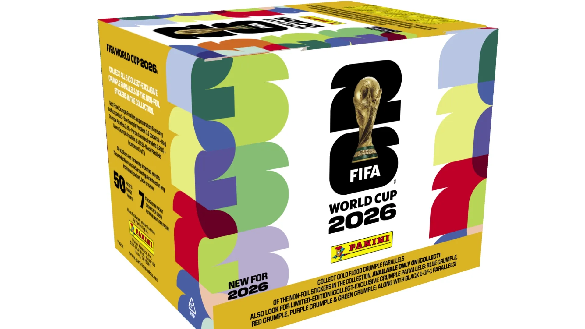 FIFA World Cup 2026™ Official Sticker Collection – 50 Pack Box (Source: Panini America)