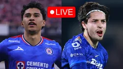 Angel Marquez of Cruz Azul and Jordan Carrillo of Pumas.