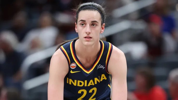 Caitlin Clark #22 of the Indiana Fever against the Seattle Storm