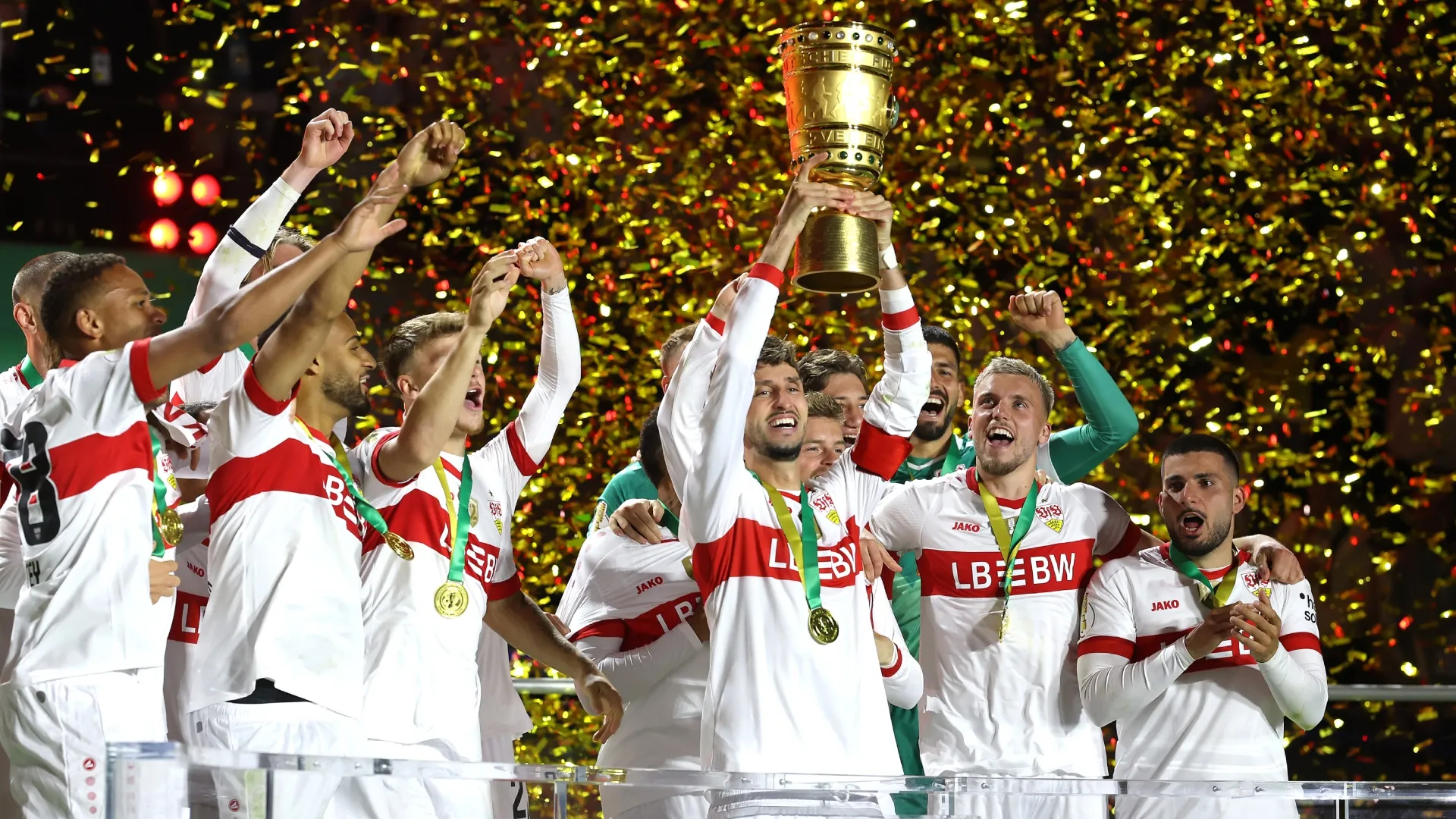 Atakan Karazor of Stuttgart during the DFB Cup Final 2025 (Source: Alexander Hassenstein/Getty Images)