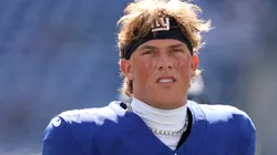 Jaxson Dart #6 of the New York Giants.