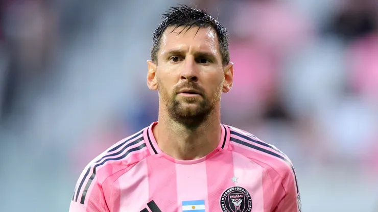 Lionel Messi at Nu Stadium in Miami, Florida.