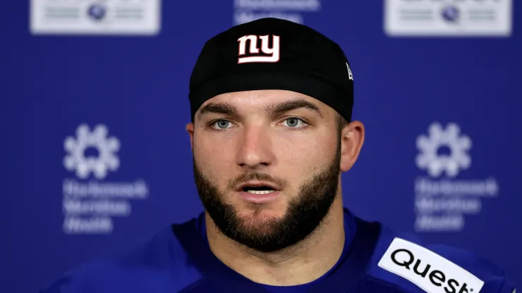 Cam Skattebo at NY Giants Quest Diagnostics Training Center.