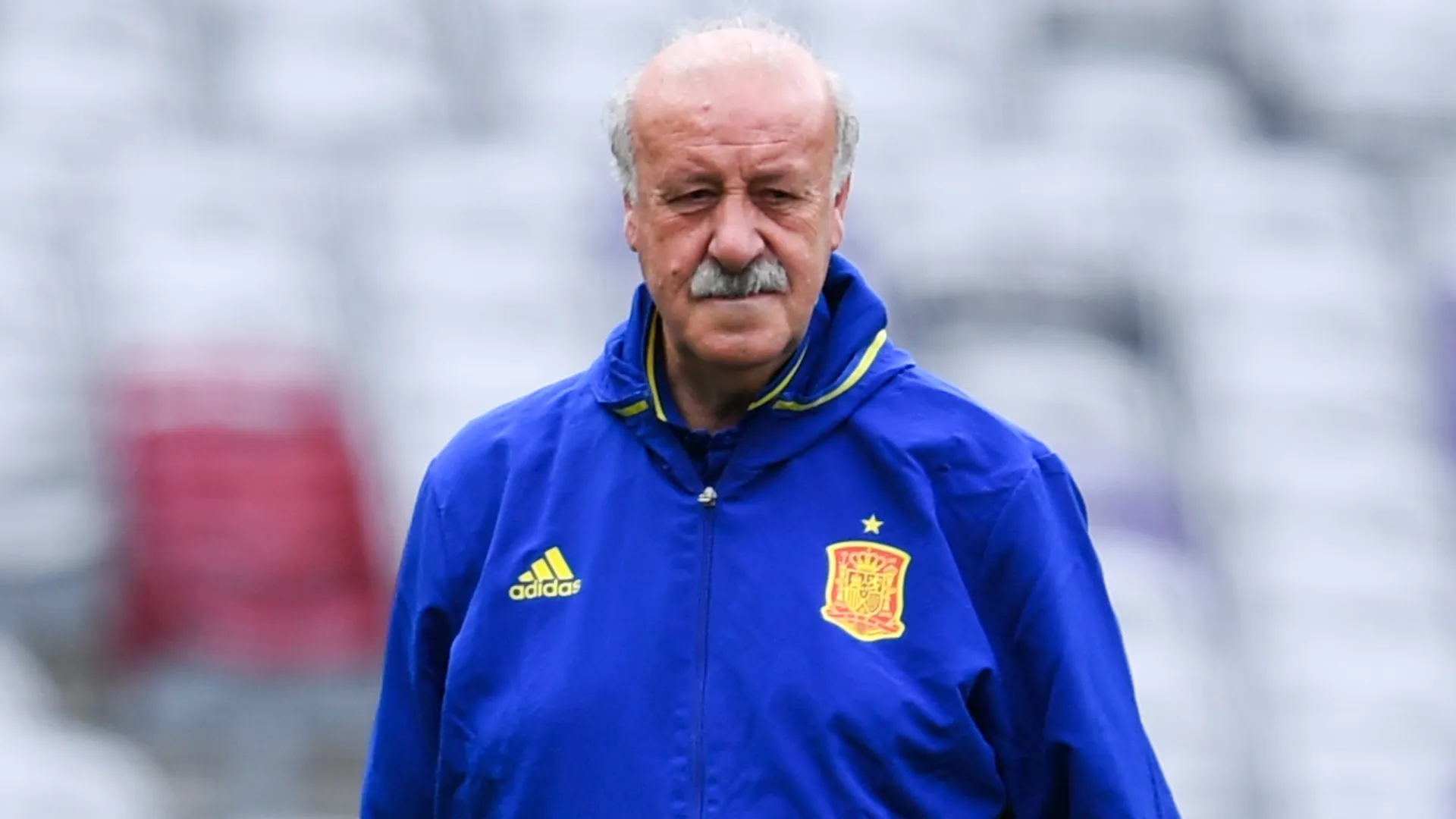 Head coach Vicente Del Bosque of Spain looks on during a training sesion ahead of their UEFA Euro 2016 Group D match (Source: David Ramos/Getty Images)