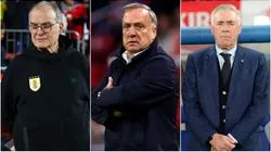 Marcelo Bielsa, Dick Advocaat and Carlo Ancelotti