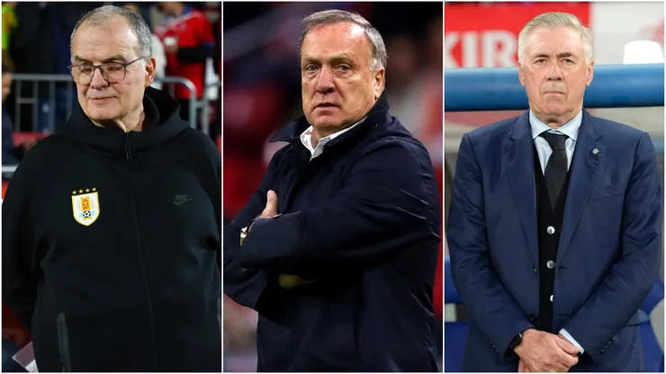 Marcelo Bielsa, Dick Advocaat and Carlo Ancelotti