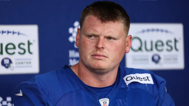John Michael Schmitz Jr. #61 of the New York Giants