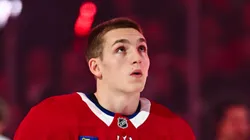 Lane Hutson of the Montreal Canadiens at Bell Centre.