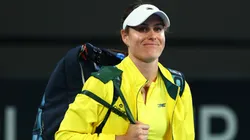 Kimberly Birrell for her Women's Singles match during the 2026 Billie Jean King Cup