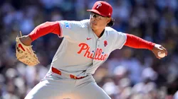 Jesus Luzardo #44 of the Philadelphia Phillies pitches.