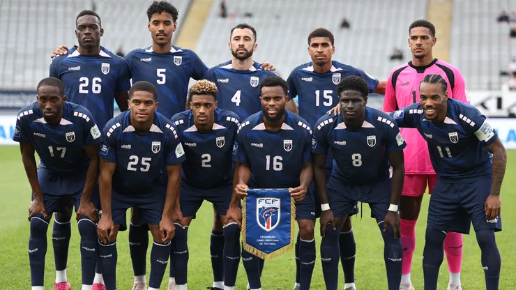 Team Cape Verde pose for a group photo during the FIFA Series match in 2026