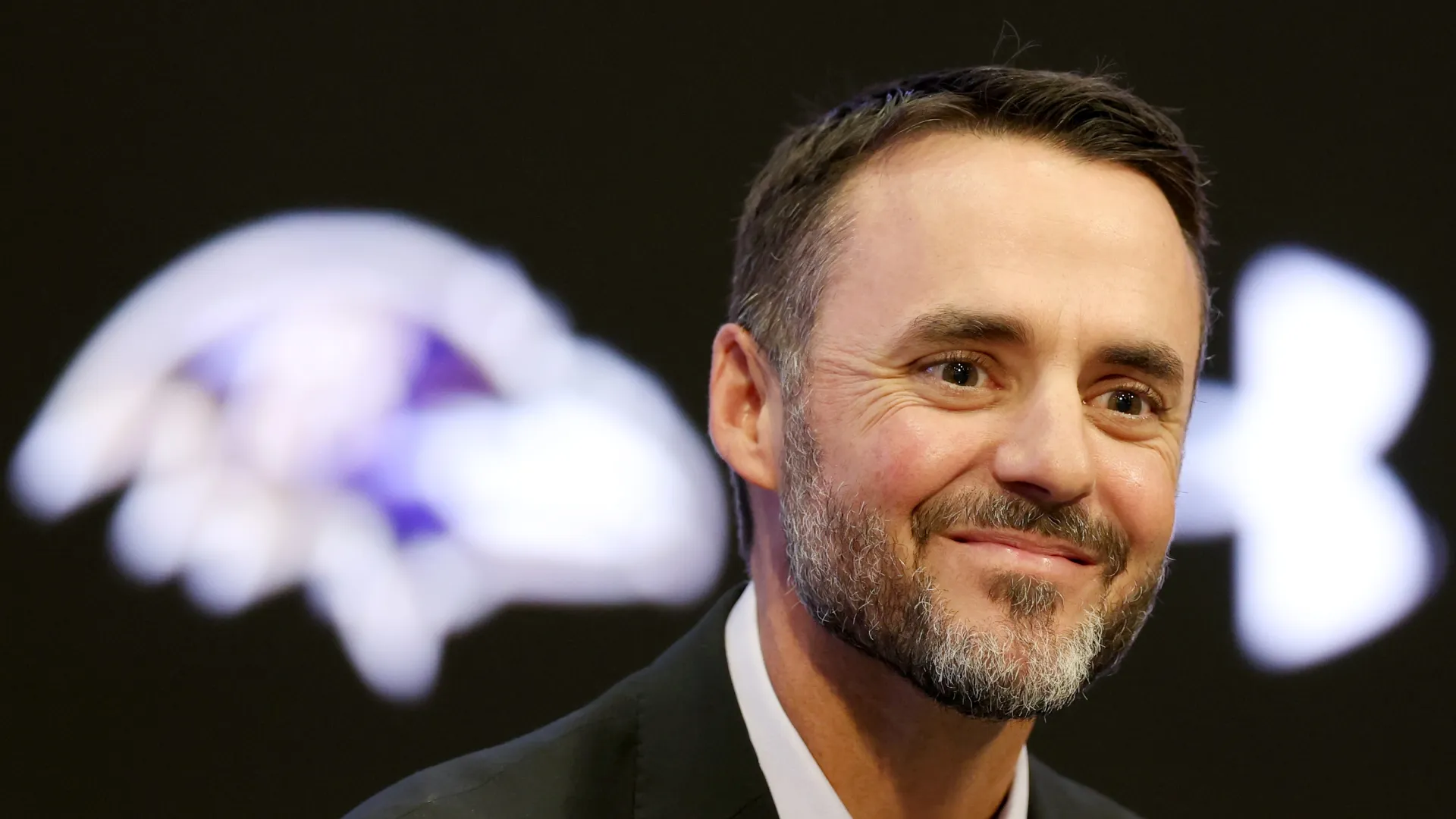 Jesse Minter during his introduction as new head coach of the Ravens.