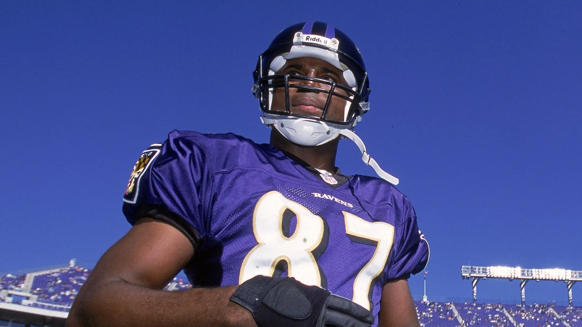 Qadry Ismail before a Ravens game.