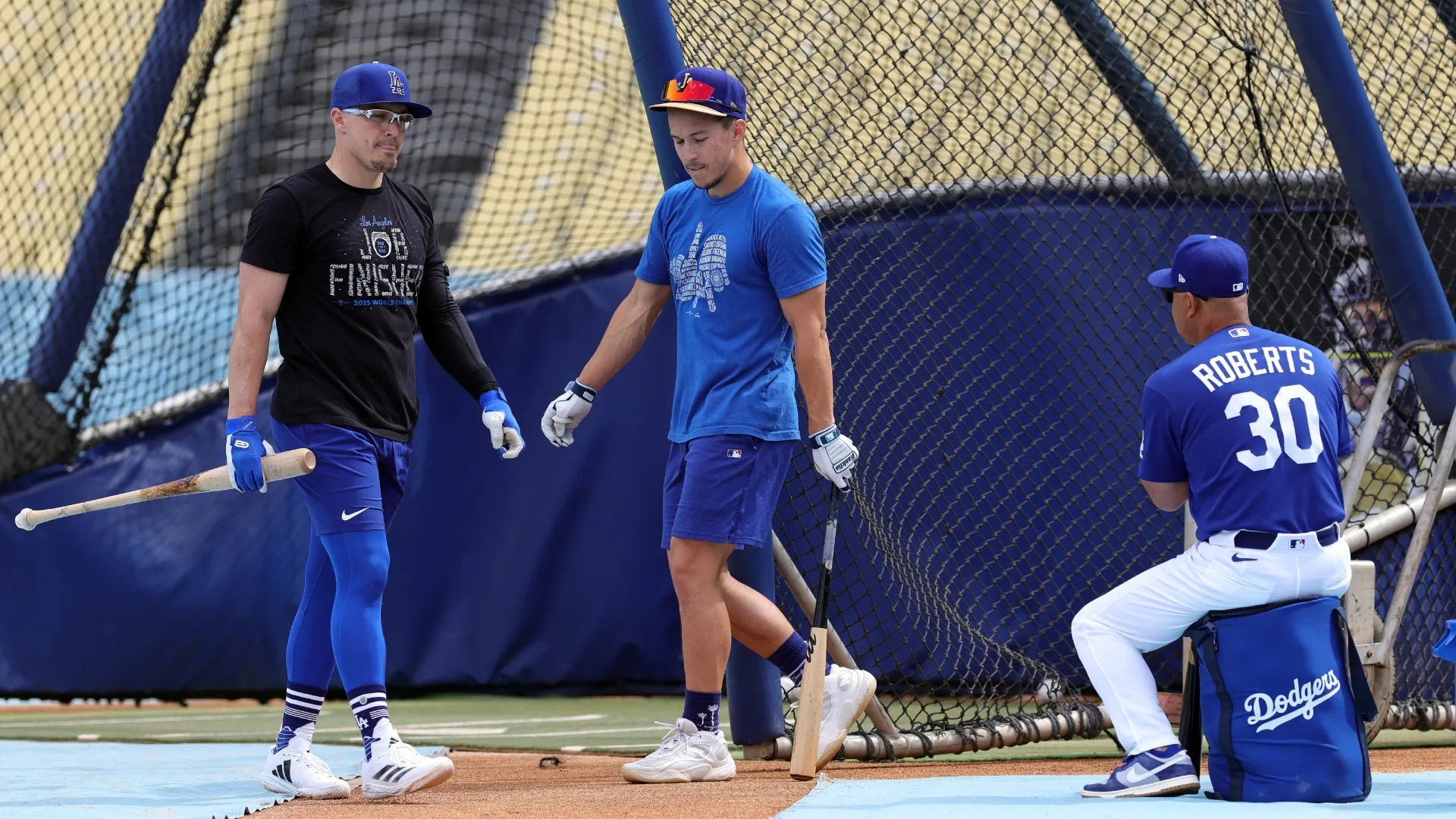 Kike Hernandez of the Dodgers during batting practice. Ronald Martinez/Getty Images