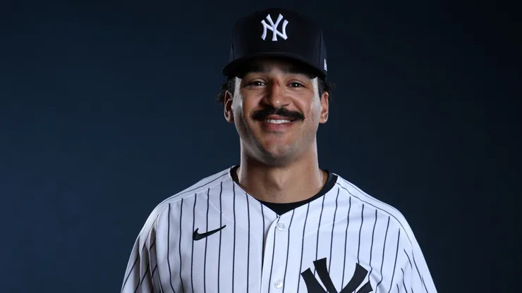 Trent Grisham #12 of the New York Yankees poses.