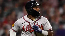 Michael Harris II #23 of the Braves hits a two-run home run.