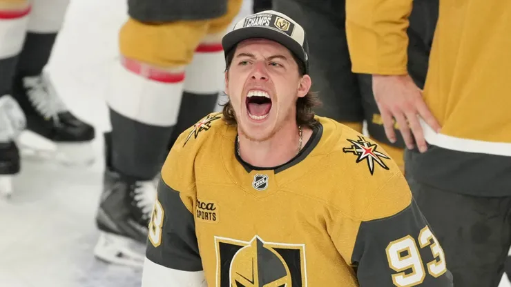 Mitch Marner #93 of the Vegas Golden Knights at T-Mobile Arena.