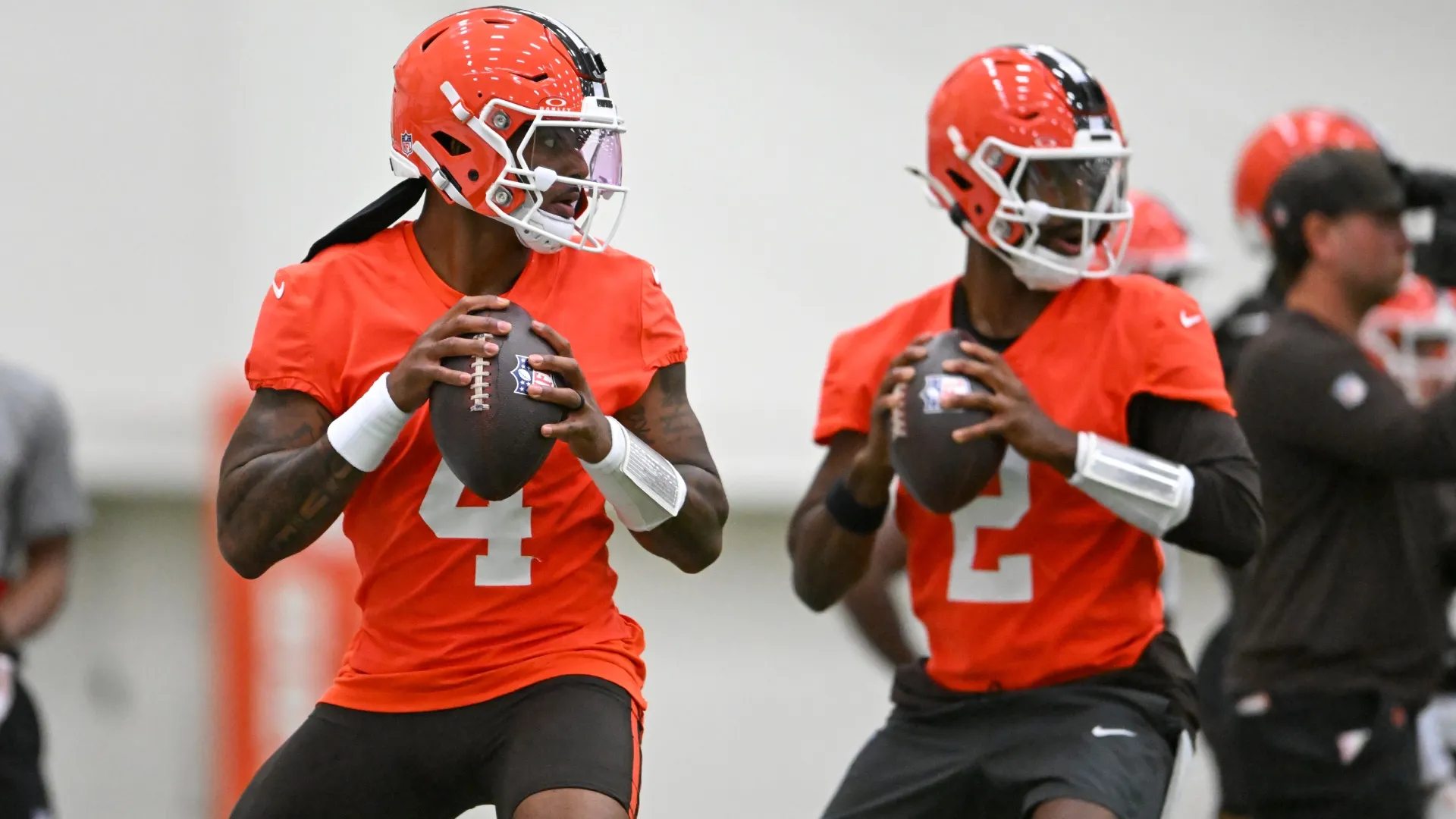 Shedeur Sanders with Deshaun Watson