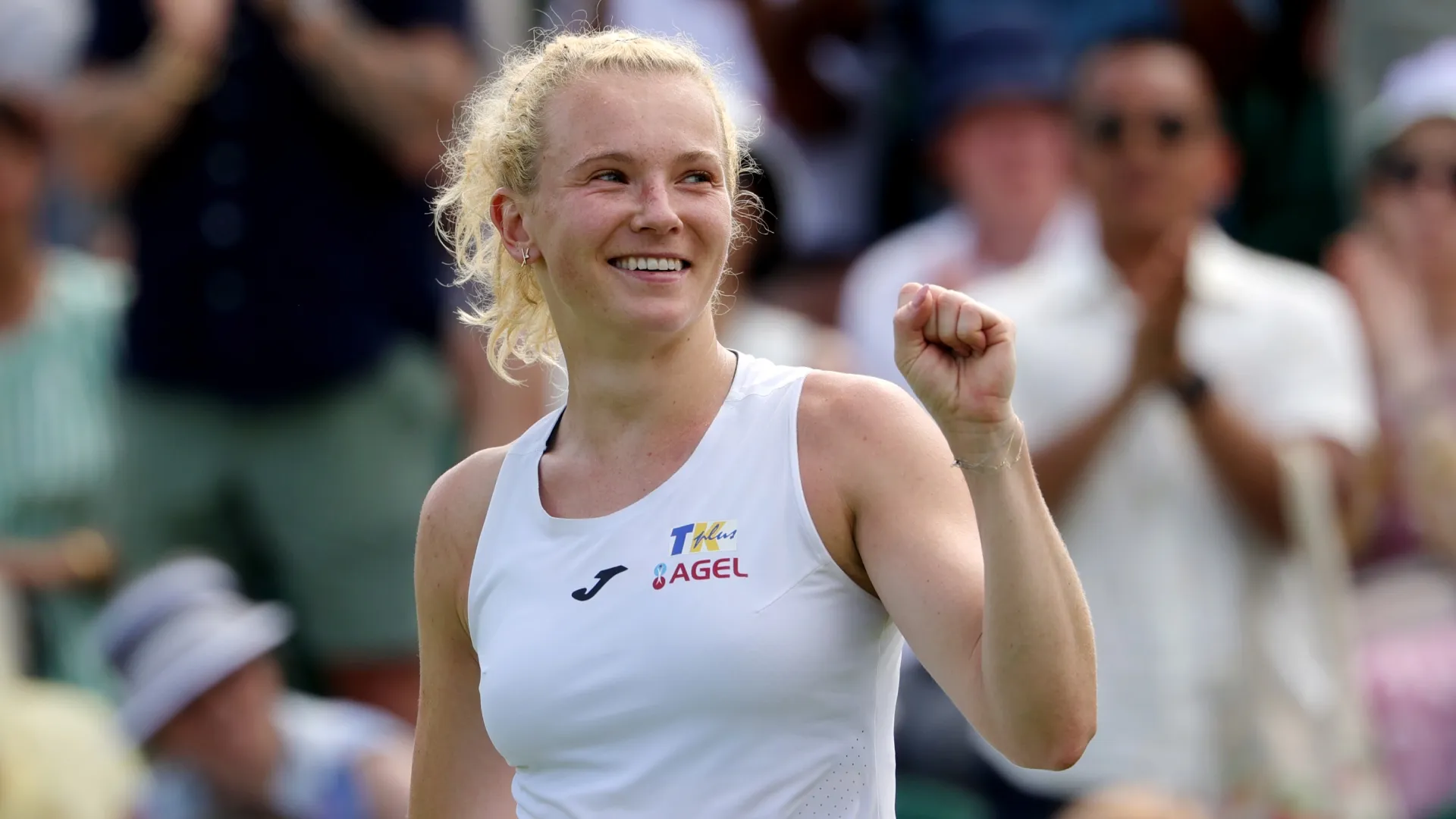 Katerina Siniakova during the Ladies’ Singles first round match on day two of The Championships Wimbledon 2025 (Source: Julian Finney/Getty Images)