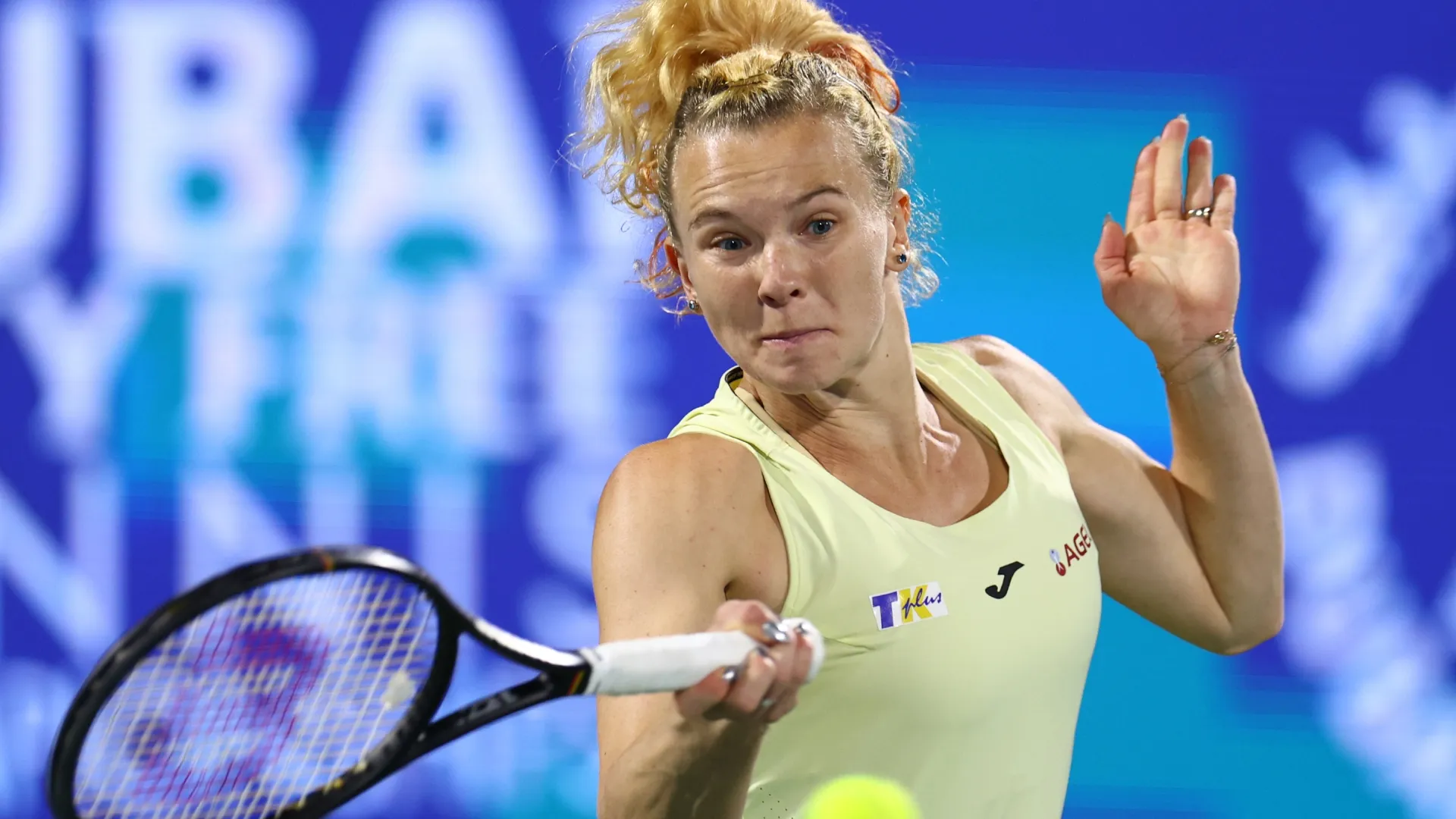 Katerina Siniakova during the Dubai Duty Free Tennis Championships, part of the Hologic WTA Tour (Source: Francois Nel/Getty Images)