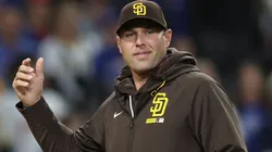 Craig Stammen of the Padres looks on during a game vs Cubs.