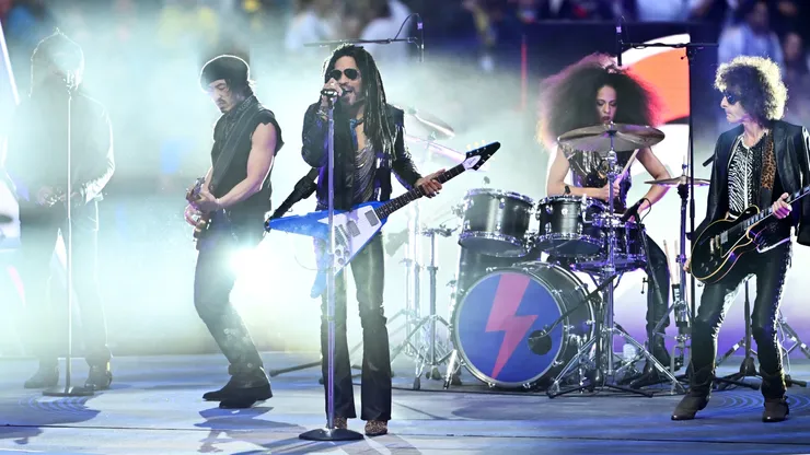Lenny Kravitz performs prior to the UEFA Champions League 2023/24 Final match