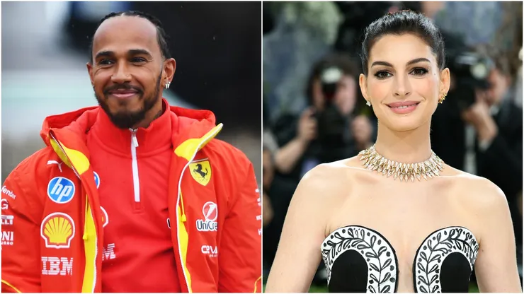 Lewis Hamilton in 2025 and Anne Hathaway in 2026