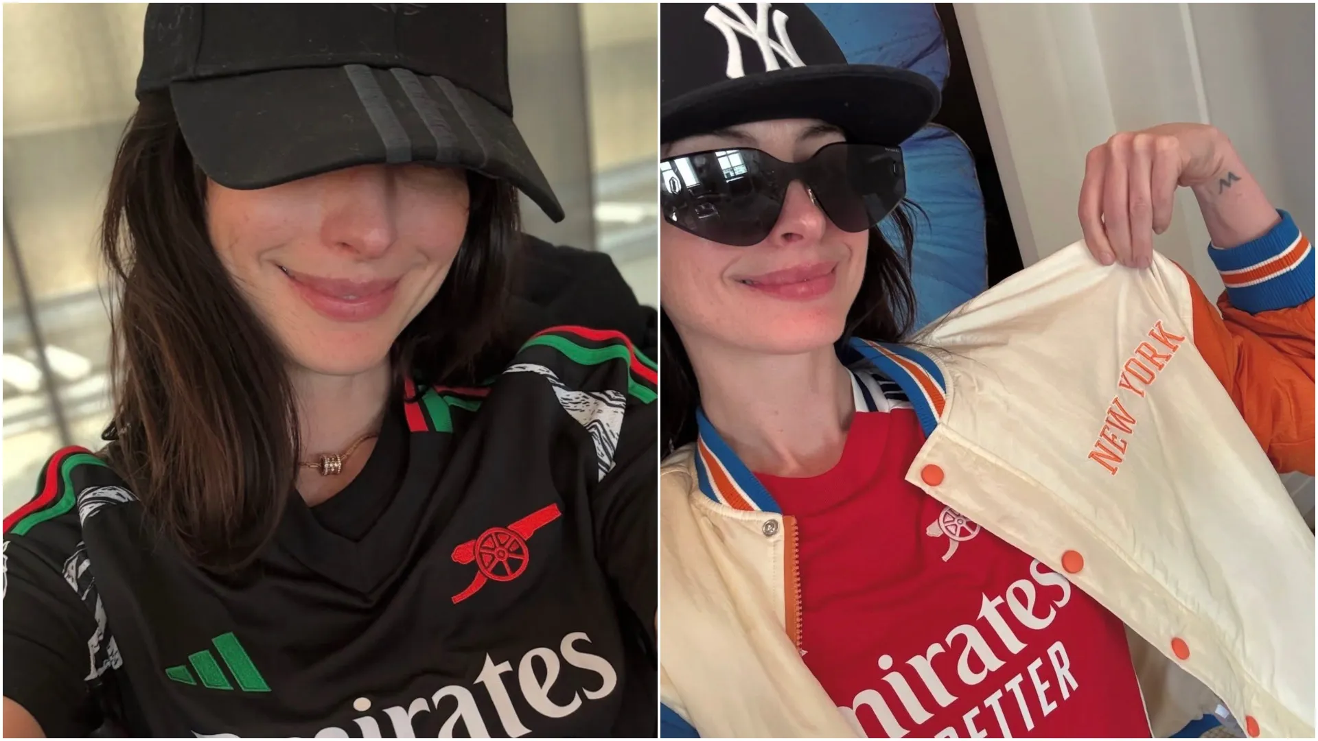 Anne Hathaway (Source: @annehathaway and @arsenalinside_)