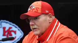 Andy Reid speaks to the press.