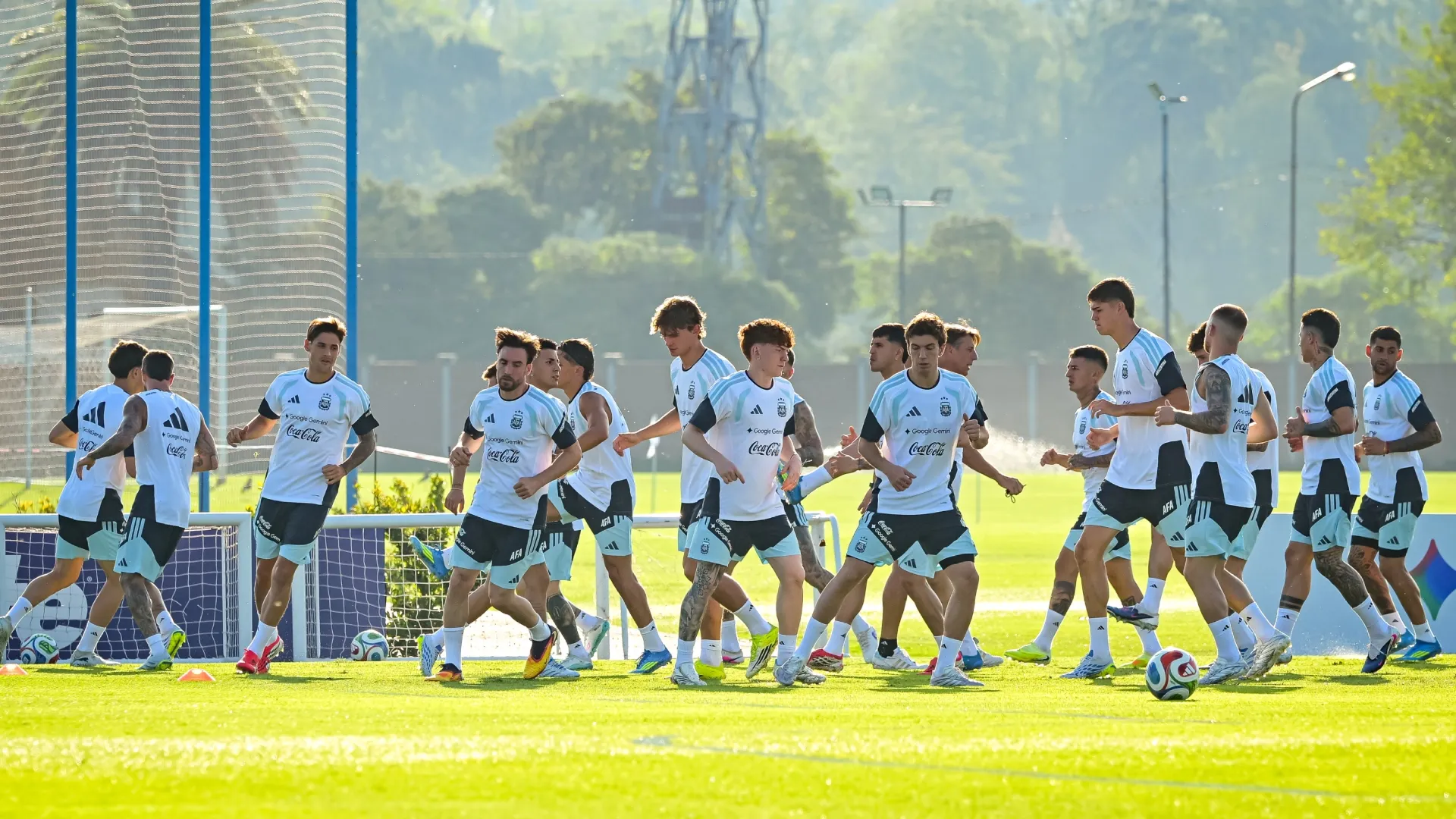 Argentina in a practice session.