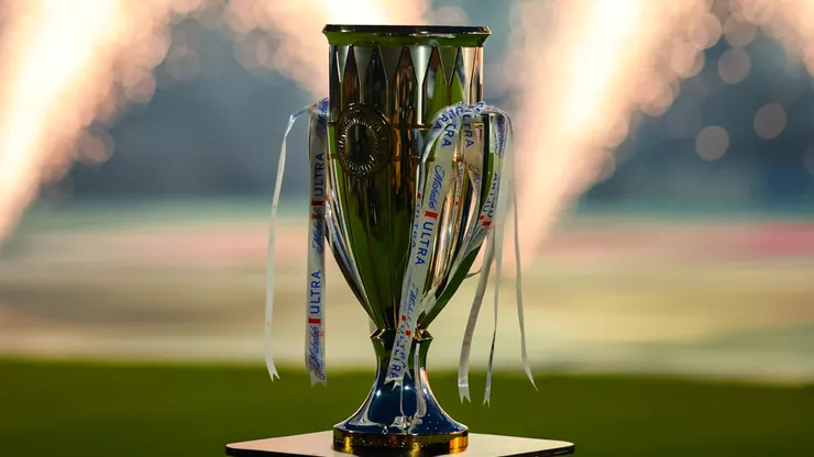 The trophy of the Concacaf Champions League during the CONCACAF Champions Cup 2025