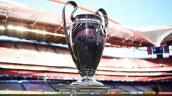 The UEFA Champions League Trophy during the 2020 UEFA Champions League Semi Final match