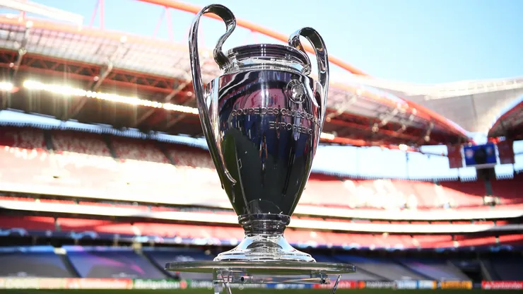 The UEFA Champions League Trophy during the 2020 UEFA Champions League Semi Final match