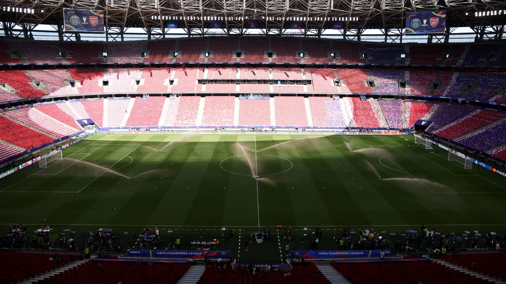 General view inside the stadium on MD-1 ahead of the UEFA Champions League Final 2026 (Source: Richard Heathcote/Getty Images)