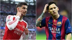 Kai Havertz (left) and Lionel Messi (right).