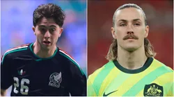 Brian Gutierrez of Mexico and Jackson Irvine of Australia.