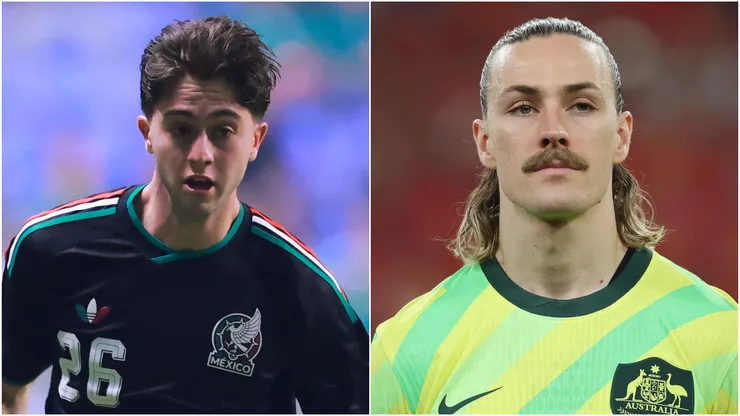 Brian Gutierrez of Mexico and Jackson Irvine of Australia.