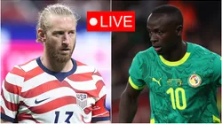 Tim Read of USMNT and Sadio Mane of Senegal.
