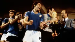 Claudio Gentile of Italy celebrates winning the 1982 FIFA World Cup Final against West Germany on 11th July 1982