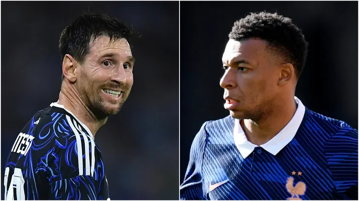 Lionel Messi of Argentina and Kylian Mbappe of France.